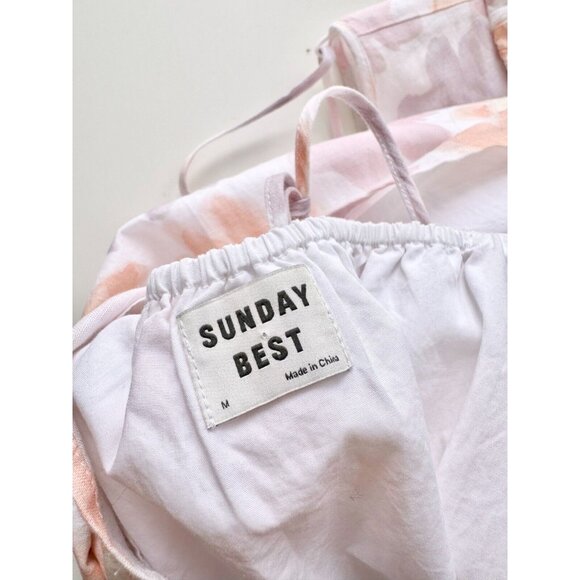 NWOT Aritzia SUNDAY BEST Saida Floral Linen Cotton Mini Babydoll Dress, Size M - Picture 9 of 16